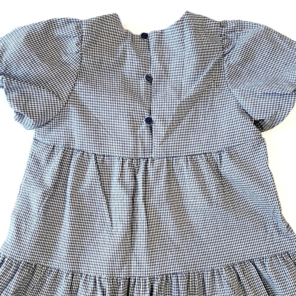 Zara 18-24M navy gingham short sleeve dress - Picture 5 of 6